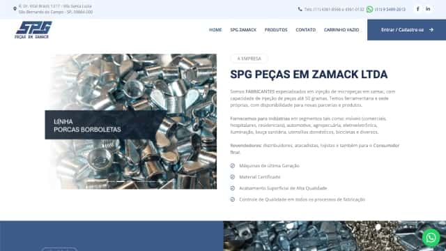 An image of the SPG Peças em Zamack project.